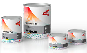 cans of Cromax Pro paint